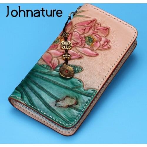 Женские кожаные кошельки Johnature China At AliExpress