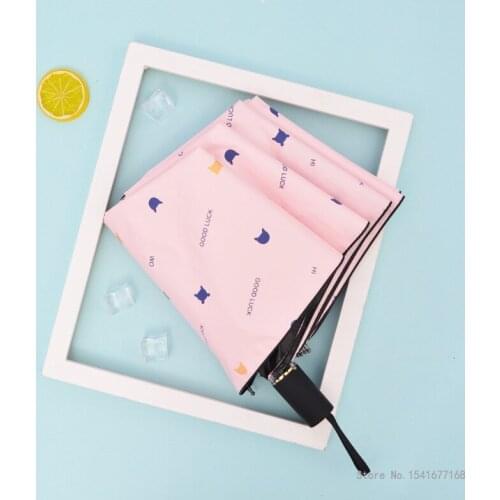 CHINA WANGYIRUO Small fresh folding umbrellas for men and women. Necessary for business travel. Portable UV protection umbrellas