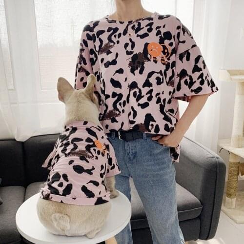 Parent-Child Dog Costumes for Small Medium Dogs French Bulldog Clothes Schnauzer Summer Cool Tshirt Pet Products Dropshipping