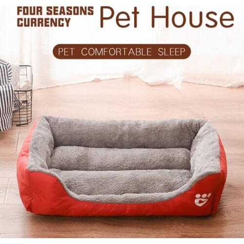 Pet Dog Bed Sofa Super Soft Fleece Warm Beds Pad Waterproof Cat Nest Pet House for Dogs Cats Puppy Kennel Pet Sleeping Supplies
