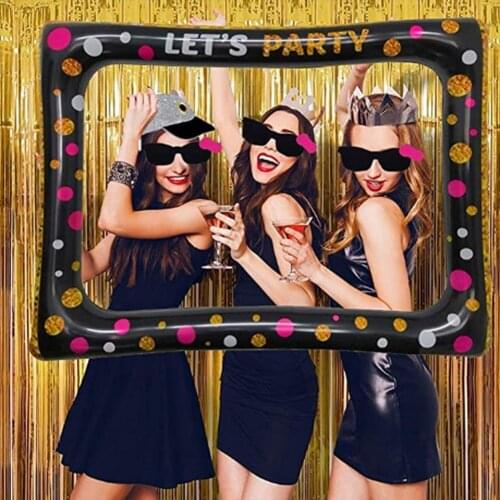 PVC Inflatable Frame Photo Booth Props Selfie Picture Frame for Birthday Baby Shower Wedding Carnival Party
