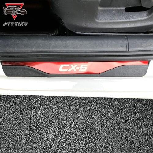 Sticker For Mazda CX-5 CX 5 CX5 Door sill Strip Car Accessories Car Pedal Protectors Trim Cover 2013 2015 2016 2018 2019 2020