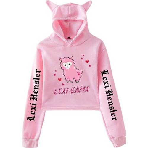 Lexi Hensle new kawaii high street hip-hop cat ear cotton hoodie ladies hooded pullover loose casual top ins wind sweater