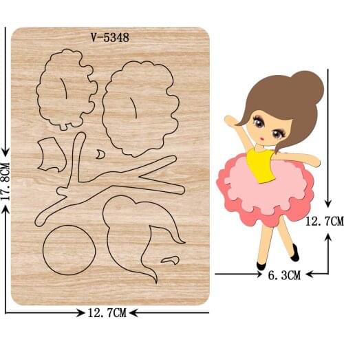 New Ballet dance, girl wooden dies cutting dies for scrapbooking Multiple sizes V-5348
