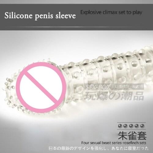 New sex toys Rosefinch silicone condoms for men penis extender sleeve g-spot enlargement sex products