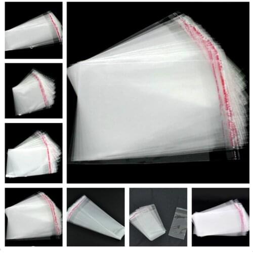 8Seasons Plastic Self-Seal Bags Rectangle Transparent Gift Candy Bag Jewelry Beads Storage Reclosable DIY Packing Bag,200PCs