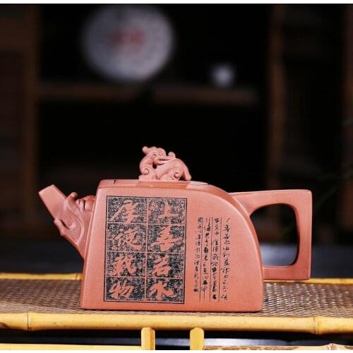 Manual recommended by authentic craft undressed ore qing cement times Chinese the mythical wild animal lettering teapot