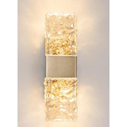Modern light luxury crystal wall lamp simple living room background wall bedside wall light