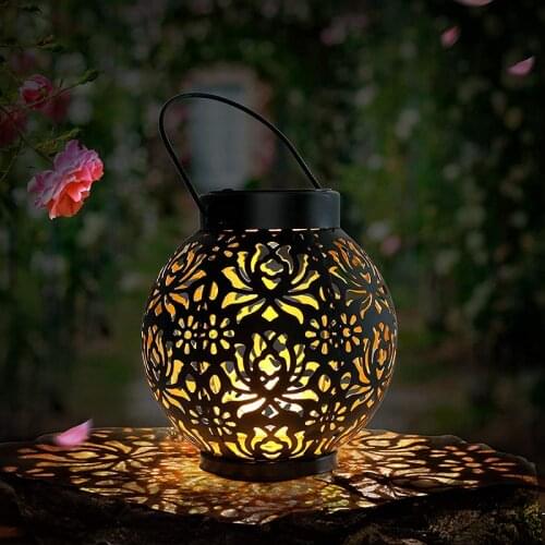 Outdoor Solar Lantern, Solar Table Lamp, Hanging, Waterproof, for Garden, Courtyard, Patio-ABUX