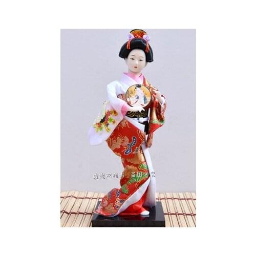 Japan geisha puppet show Japanese cooking shop decorative doll style home kimono Geisha doll maid humanoid variety of silk