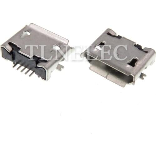 10pcs Mini Famale USB Interface Connector 5-pin 180 Degree USB Jack PCB Welding Socket Curling Edge Plug Receptecle