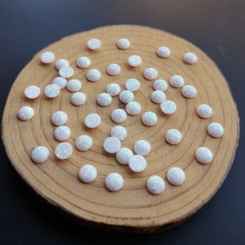 100pcs/lot 5mm Synthetic Round Cabochon Opal Round cut Opal Stone for DIY Jewelry