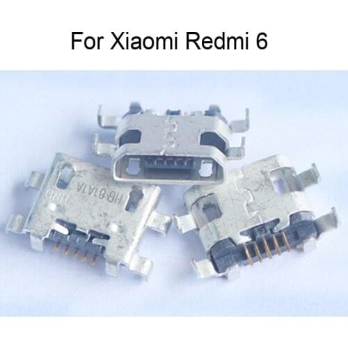 2PCS Replacement For Xiaomi Redmi 6 Charger Connector Repair Spare Parts Redmi6 USB Dock Charging Port For Xiaomi Redmi 6