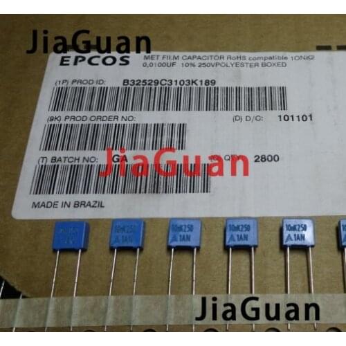 20PCS NEW EPCOS B32529C3103K189 10NF 250V PCM5 B32529 103/250V 0.01uf/250v p5mm 10NF 250VDC 250V10NF