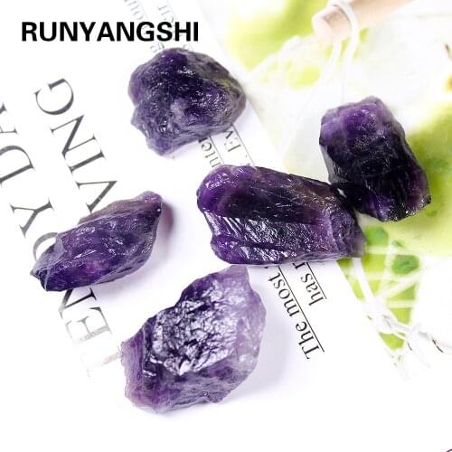 50g/bag Natural amethyst Raw Crystal deep purple Rough Specimen Healing crystal quartz stones and minerals fish tank stone