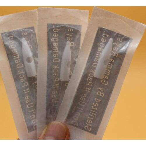 50Pcs 2RL Eyebrow Machine Tattoo Tip Permanent Makeup Needles Caps For Drangon/Mosaic/Merlin Tattoo Machines Eyebrow Lip