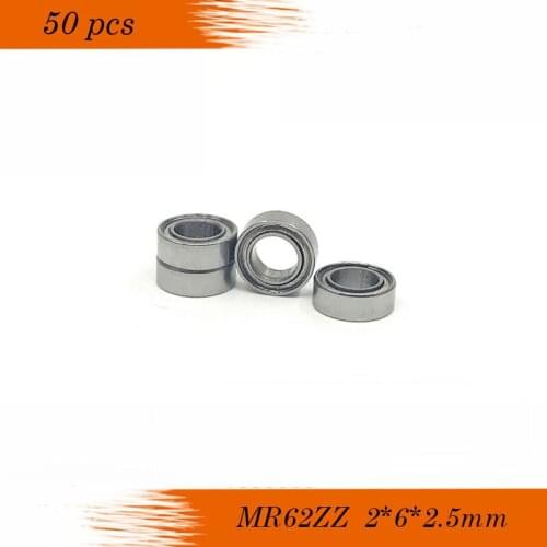 50pcs/lot MR62 Z MR62ZZ R- 620ZZY52 2X6X2.5 mm P6 ABEC-3 high-quality goods model bearing helicopters models available