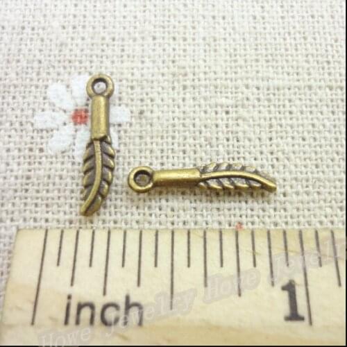 80pcs Charms Leaves Pendant Bright Antique bronze Zinc Alloy Fit Bracelet Necklace DIY Metal Jewelry Findings