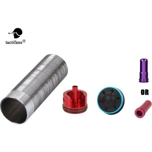 Tactifans M4/AK Series Upgrade Kit Silent Inner Wall Stainless Steel Cylinder Head Mushroom Piston Head Full Flow Smooth For M4