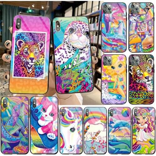 Rainbow Lisa Frank tiger horse dog Cat Cell Phone Case Tempered Glass For iPhone 11 Pro XR XS MAX 8 X 7 6S 6 Plus SE 2020 case