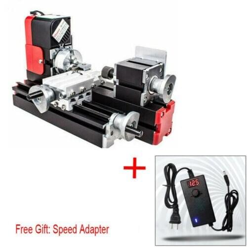 DIY CNN Metalworking Metal Motorized Mini Lathe Machine For Hobby Model Making