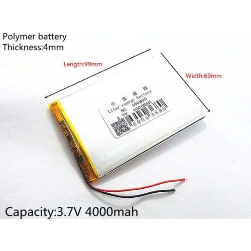 3.7V 4000MAH 406999 Lithium polymer Battery with protection board For MID 7inch Tablet PC Free Shipping