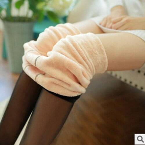 Fashion Quality Thick Velvet Leggings Women High Waist Through The Meat Warm Casual Pants Women Slim Winter Elasticity