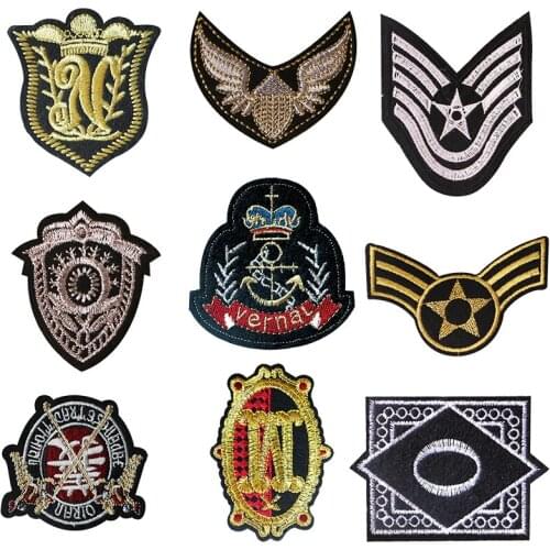 Cartoon Decorative Gold,Silver Medal icon Embroidered Applique Patches For DIY Iron on Badges Stickers on backpack,the clothes