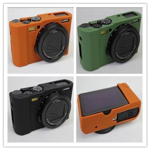 Soft Silicone Protective Case cover for Panasonic for Lumix LX10 L-X10 Camera Bag with Rubber dustproof Lens Cap