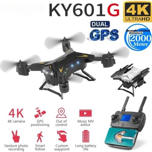 New Arrival GPS KY601G Drone Quadcopter 2000 Meters Control Distance RC Helicopter Drone with 5G 4K HD Camera KY601S