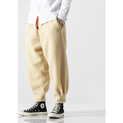 New Autumn Winter Mens Jogger Harem Pants Warm Trousers Man Casual 2021 Oversized Sweatpants Woman Jogging Pants Streetwear 5XL