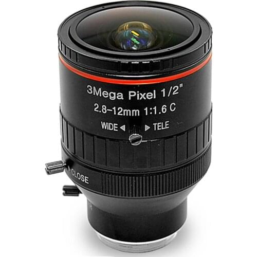 HD C-mount industrial camera lens zoom fixed focus optional 1/2 inch visual C-mount lens