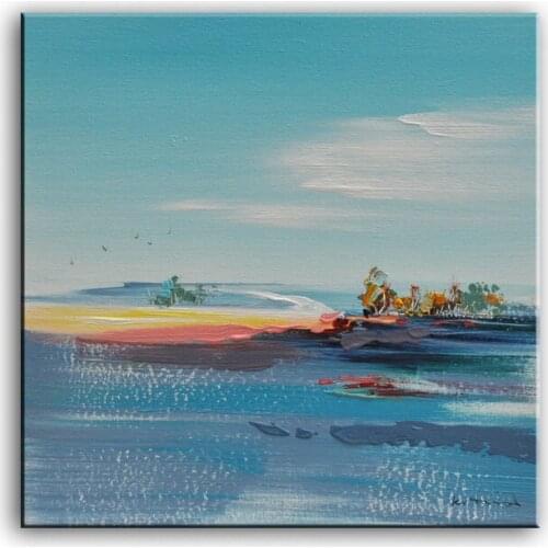 Original oil painting seascape hand-painted Home decoration painting famous high quality Modern artists painting 18011814