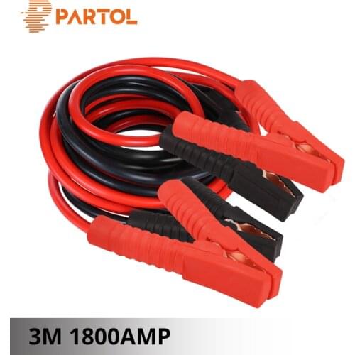 Partol 3M 1800AMP Car Battery Jump Cable Booster Cable Emergency Terminals Jump Starter Leads Cables Wire for Auto Van SUV 12V