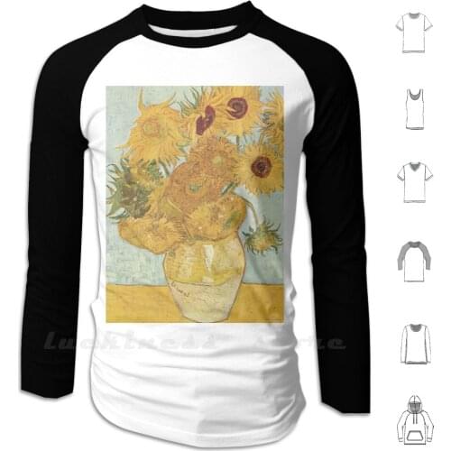 Sunflowers Van Gogh Hoodies Long Sleeve Sunflowers Van Gogh Sunflowers Vangogh Flower Famous Paintning