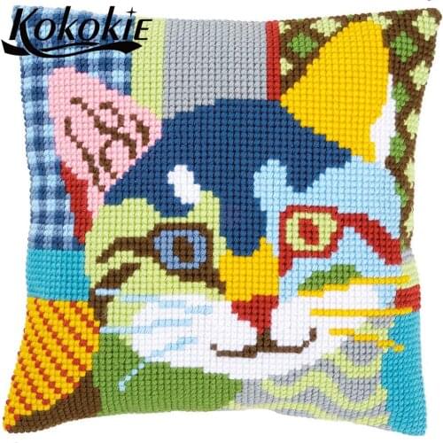 Handmade cross stitch pillows for sofa handicraft embroider Needlework kits 3d Embroidery knitting needles kit for pillowcase