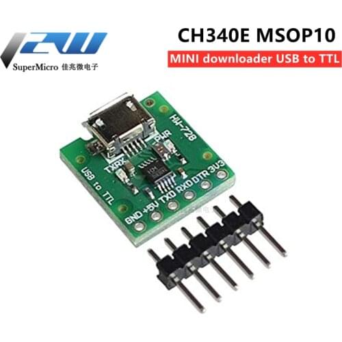 CH340E USB to TTL Serial Converter, 5V / 3.3V Alternative CH340G Module for Arduino Pro mini