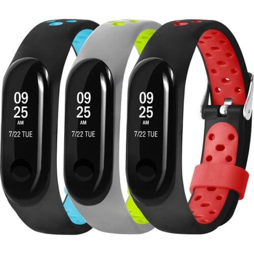 Sport Mi Band 3 4 Strap wrist strap for Xiaomi mi band 3 sport Silicone Bracelet for Mi band 4 3 band 3 4 smart watch bracelet