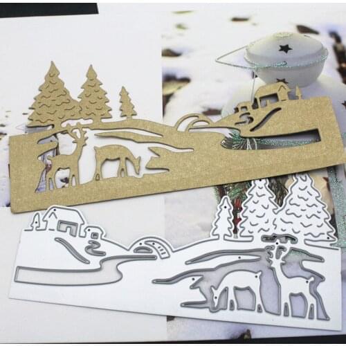 Christmas deer tree Metal Cutting Dies 2021 New Diy Die Molds Scrapbooking Paper Making Die Cuts Crafts