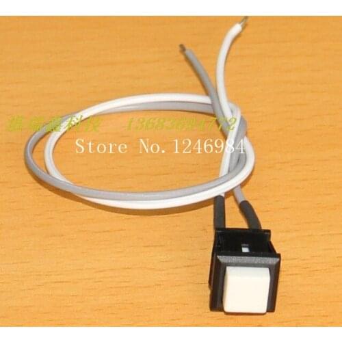 [SA]No square button switch trigger lock switch normally open RESET reset button with a line of white PB307B--50pcs/lot