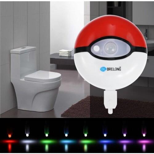 LED Toilet Light PIR Motion Sensor Night Lamp 8 Colors Backlight WC Toilet Bowl Seat Bathroom Night light for Children