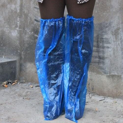 Outdoor Floating High Tube Disposable Shoe Cover Waterproof Shoe Cover In Rainy Day Thickened Plastic Rainproof Shoe Cover