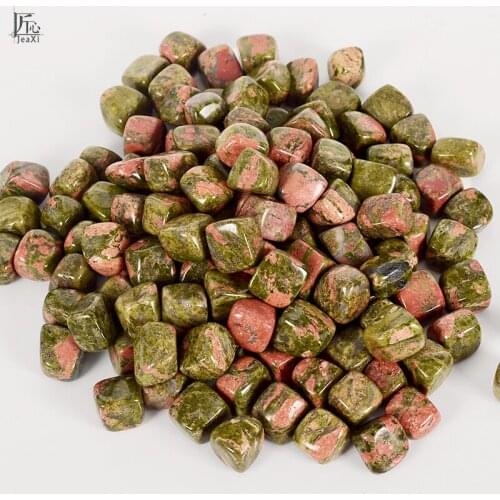 Tumbled Stones Unakite Gemstone Rock and Minerals Crystal and natural chip Tumbled Stone for Chakra Healing fengshui decortion