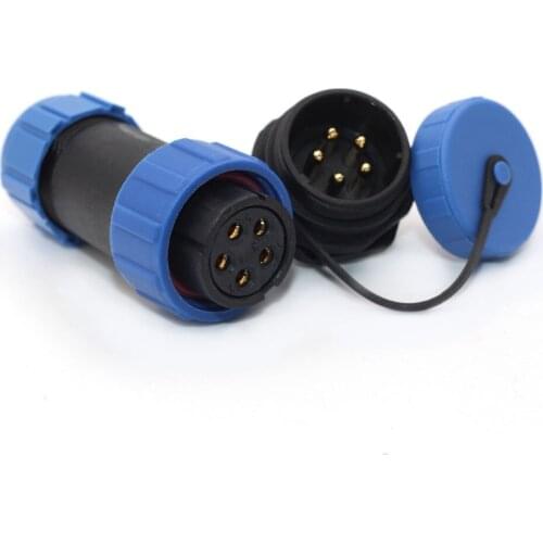 Waterproof connector SP21 type 5 Pin Aviation Wire Connector Plug and socket Panel Mount Connectors IP68