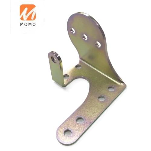 Factory customized sheet metal fabrication bending services punching stamping steel yellow zinc plated bracket