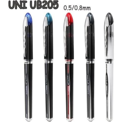 1pc UNI Mitsubishi Gel Pen 0.5/0.8mm Vision Elite Space ball UB-205 Straight-Type Bead Pens Large Capacity Writing Supplies