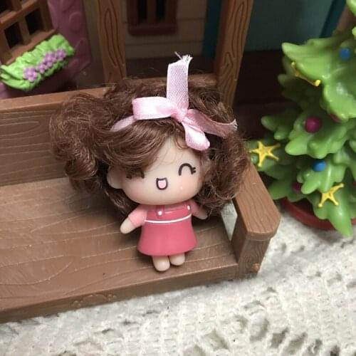 1Pcs Mini Cute Laugh Girl Figure Doll Model Home Decor Office Collection Toy For Kid Child Adult