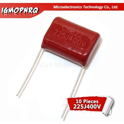 10PCS 400V225J 2.2UF Pitch 20M 225J400V 225 400V 2200PF igmopnrq CBB Polypropylene film capacitor new