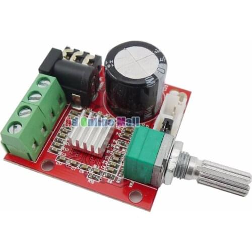 10PCS/LOT 12V Mini Hi-Fi PAM8610 Audio Stereo Amplifier Board 2X10W Dual Channel D Class
