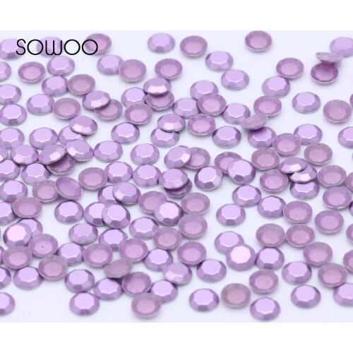 1440pcs/lot lead free Hot Fix Studs Lt.purple(Frosted) color Wholesales Hot Fix nailhead Iron On Rhinestud baby rhinestone